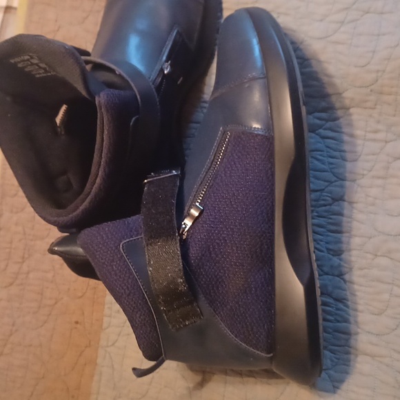 Mens Hi-top Velcro Casual Sneaker. Navy. Sz 12 - Picture 5 of 11